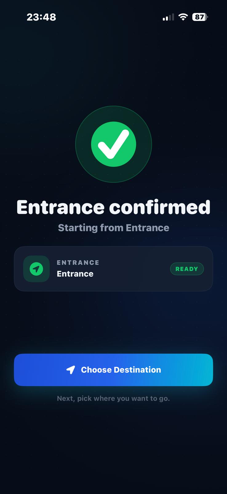Scan success confirmation