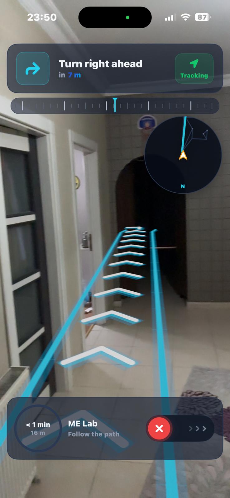 AR navigation view